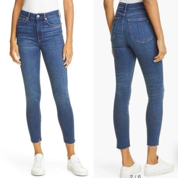 Rag & Bone Nina High Rise Ankle Skinny Jeans Medium Wash Size 27 $225 - Picture 1 of 9